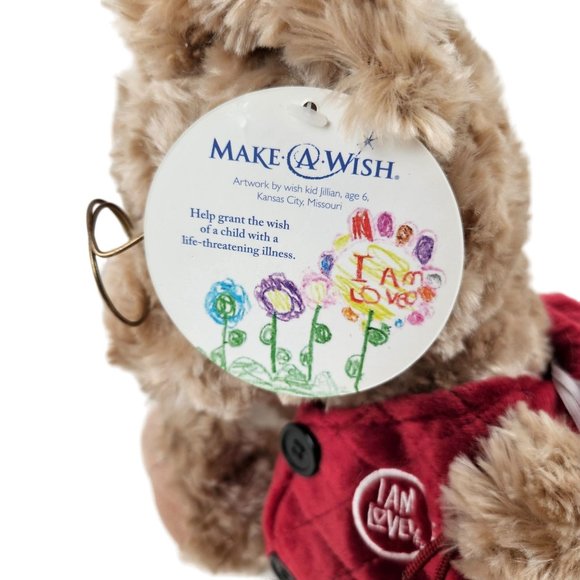 Helzberg Diamonds Beverly Hills Teddy Bear Curly I Am Loved Make A Wish Plush - Picture 6 of 11